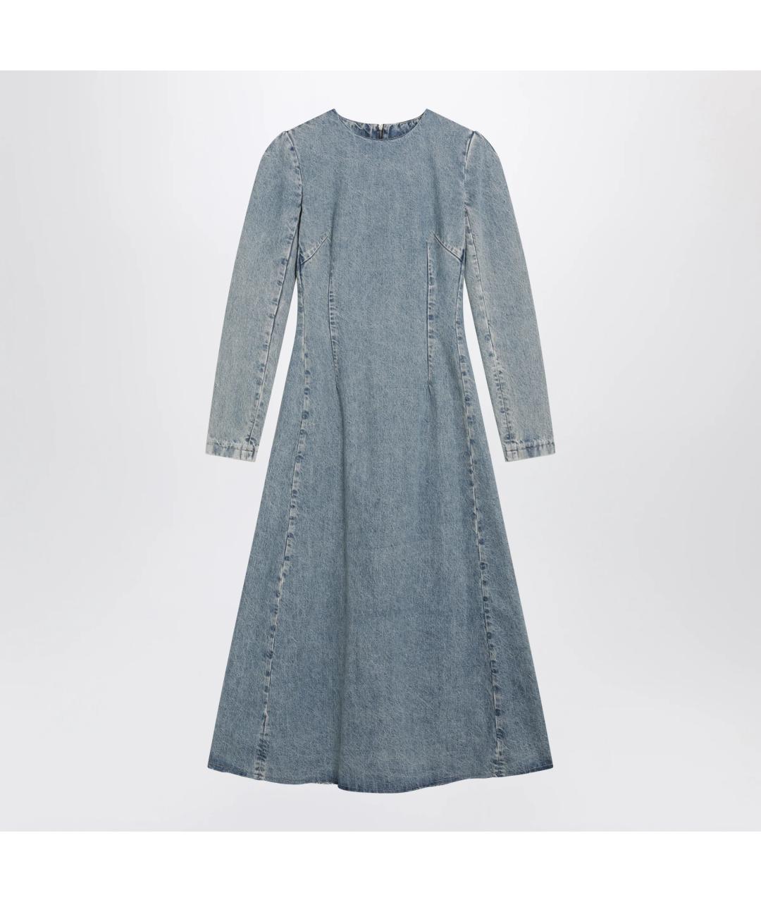 MAISON MARGIELA Голубое хлопковое повседневное платье, фото 3