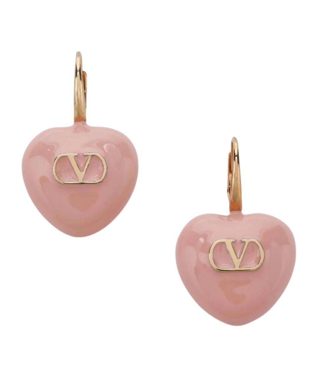 VALENTINO Розовые металлические серьги, фото 1