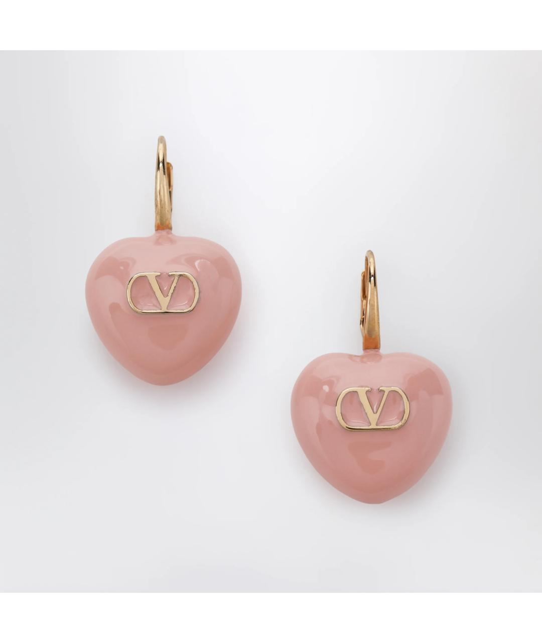 VALENTINO Розовые металлические серьги, фото 3