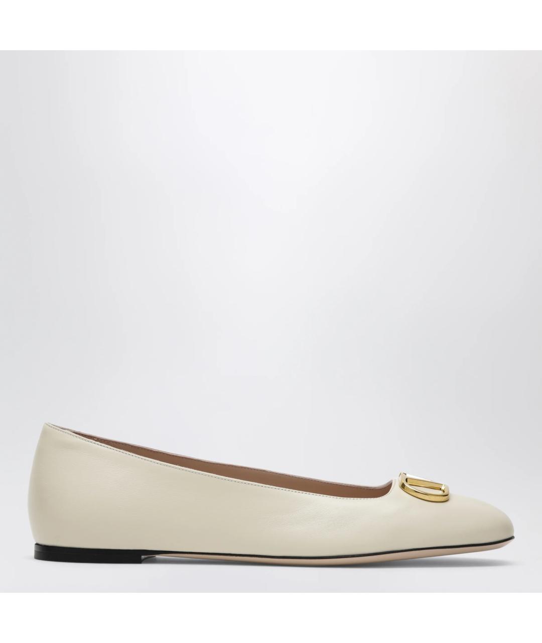 VALENTINO Белые кожаные балетки, фото 3