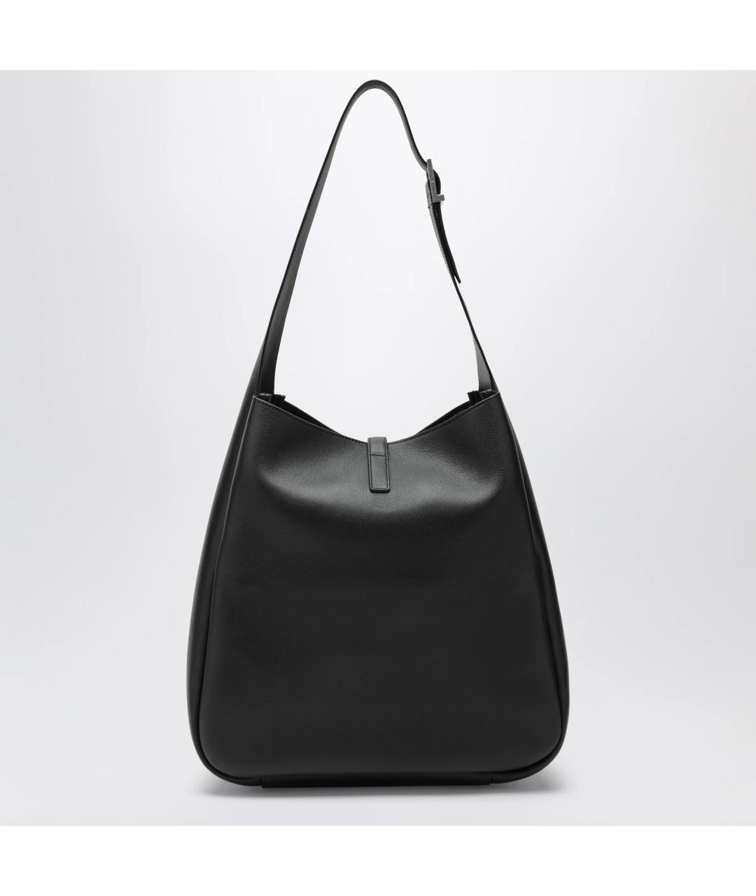 SAINT LAURENT Черная кожаная сумка через плечо, фото 2