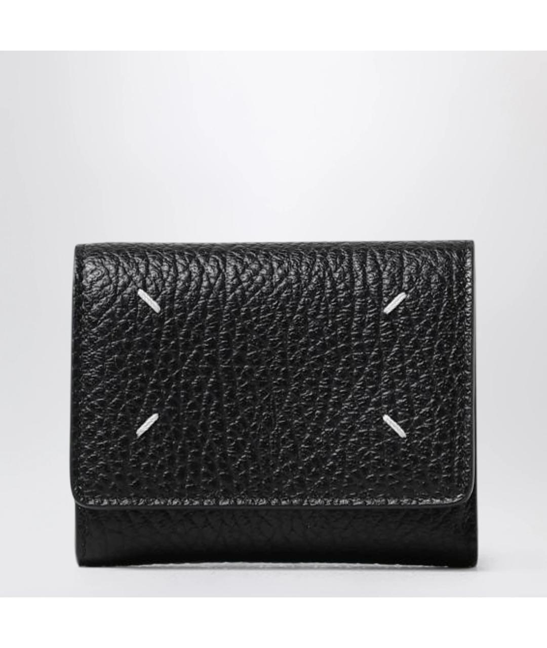 MAISON MARGIELA Черный кожаный кошелек, фото 3