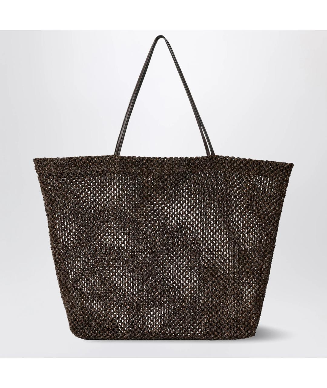 THE ROW Коричневая пелетеная сумка тоут, фото 2