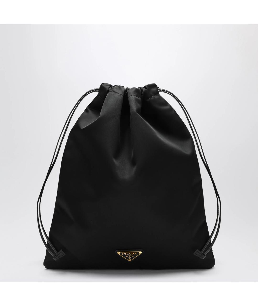 PRADA Черная синтетическая сумка с короткими ручками, фото 3