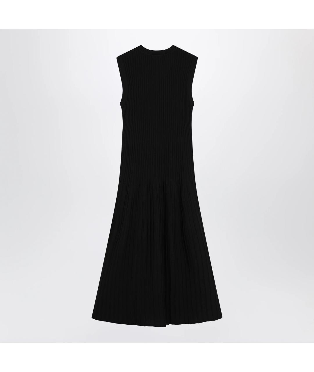 MAX MARA Черное вискозное повседневное платье, фото 2