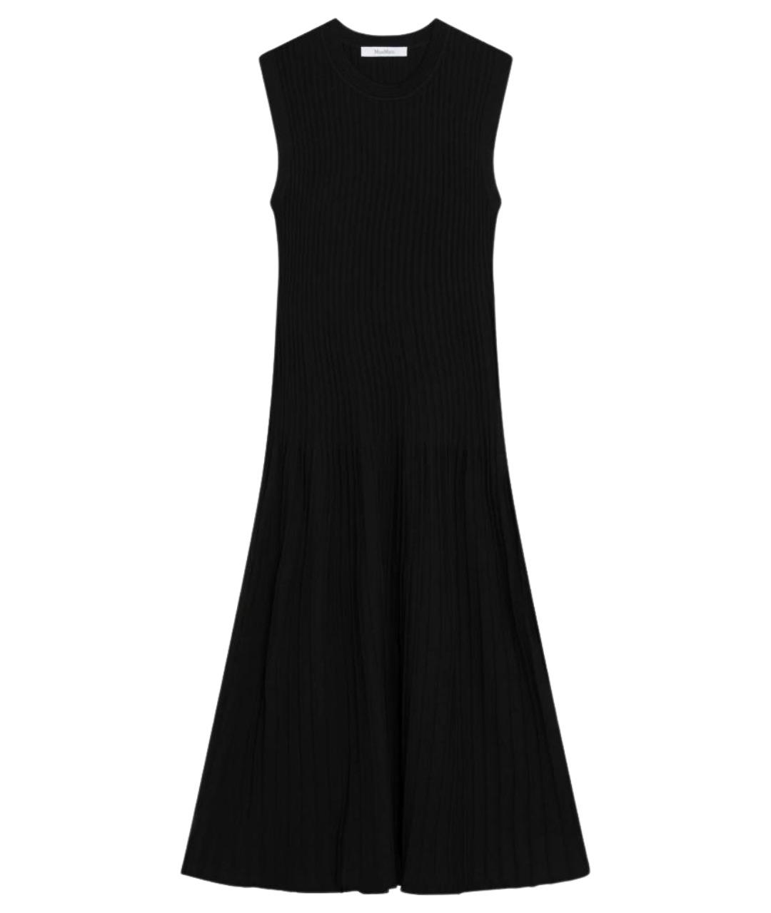 MAX MARA Черное вискозное повседневное платье, фото 1