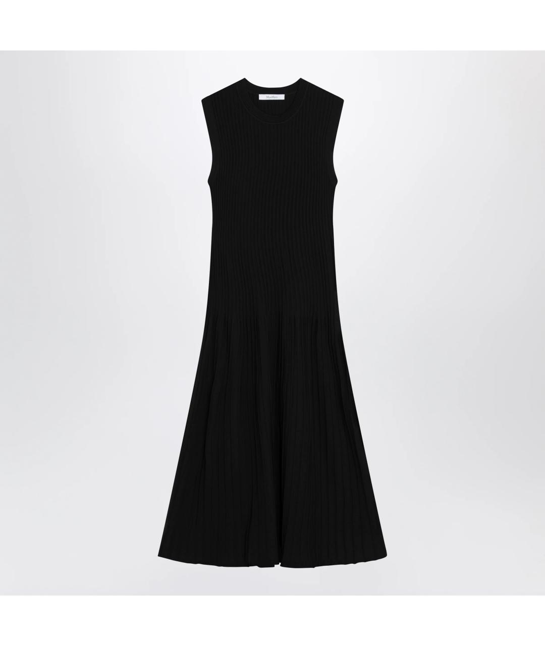 MAX MARA Черное вискозное повседневное платье, фото 3