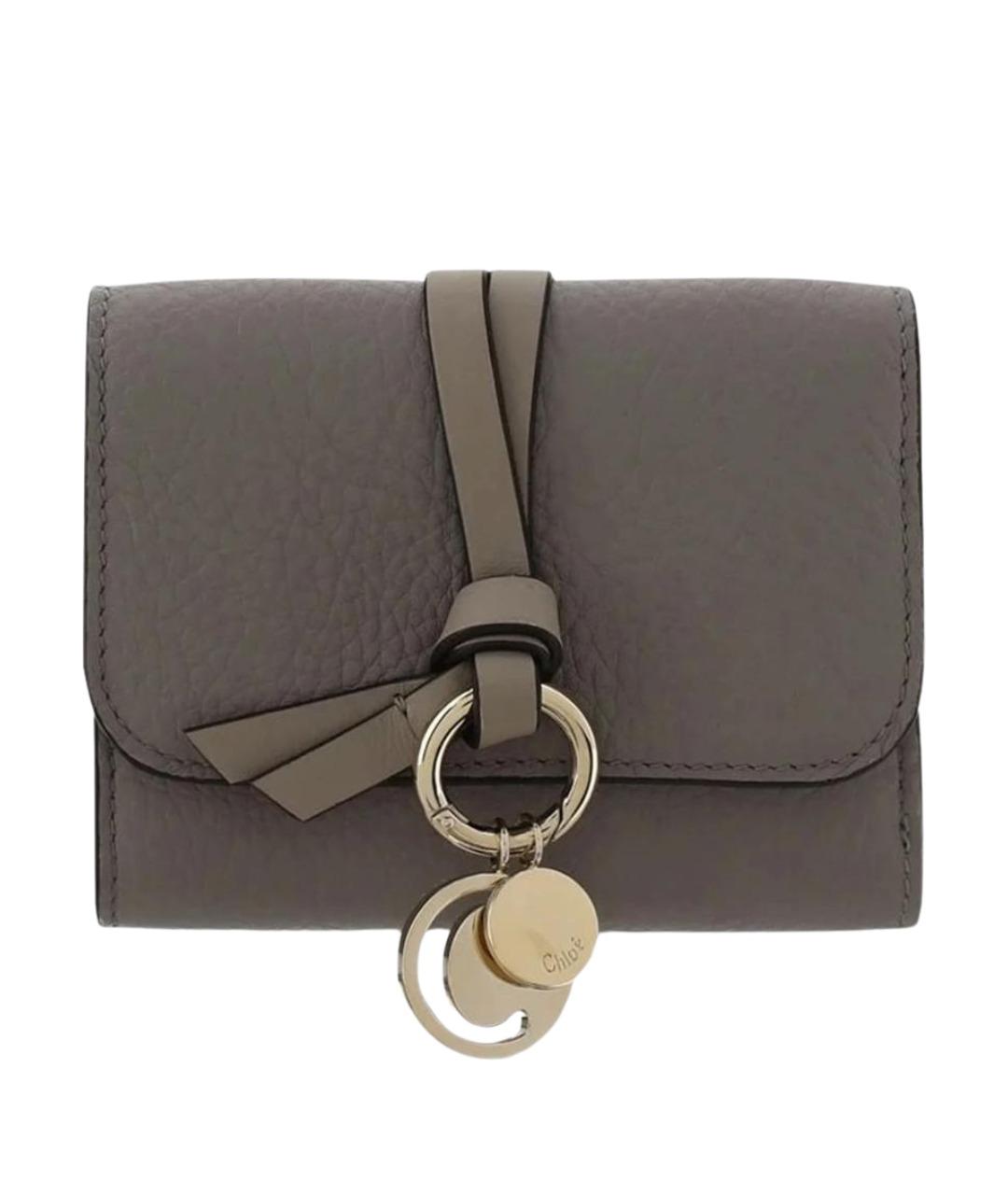 CHLOE Серый кожаный кошелек, фото 1