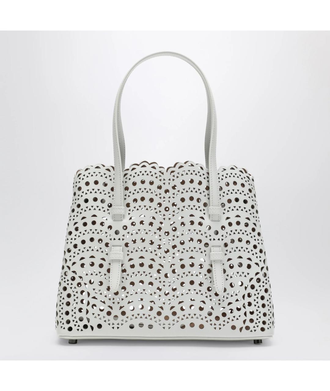 ALAIA Белая кожаная сумка тоут, фото 3