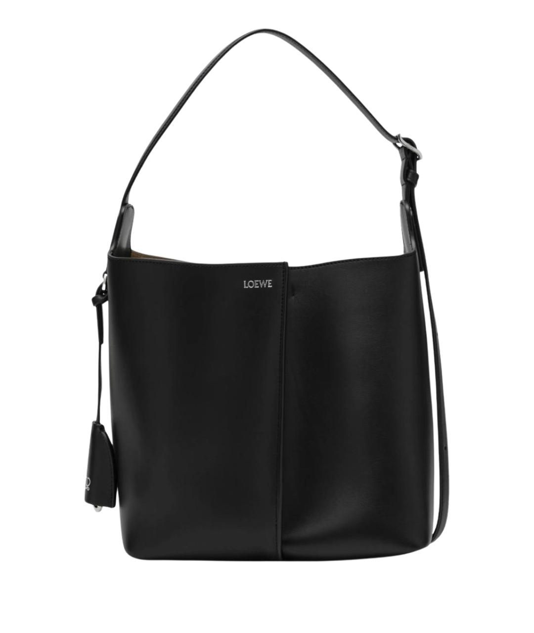 LOEWE Черная кожаная сумка тоут, фото 1