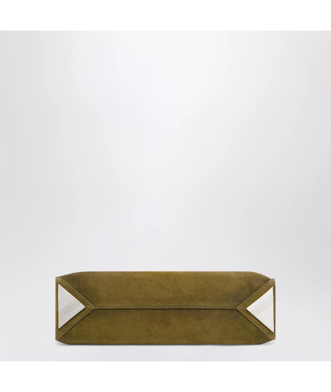 THE ATTICO Зеленая замшевая сумка через плечо, фото 2