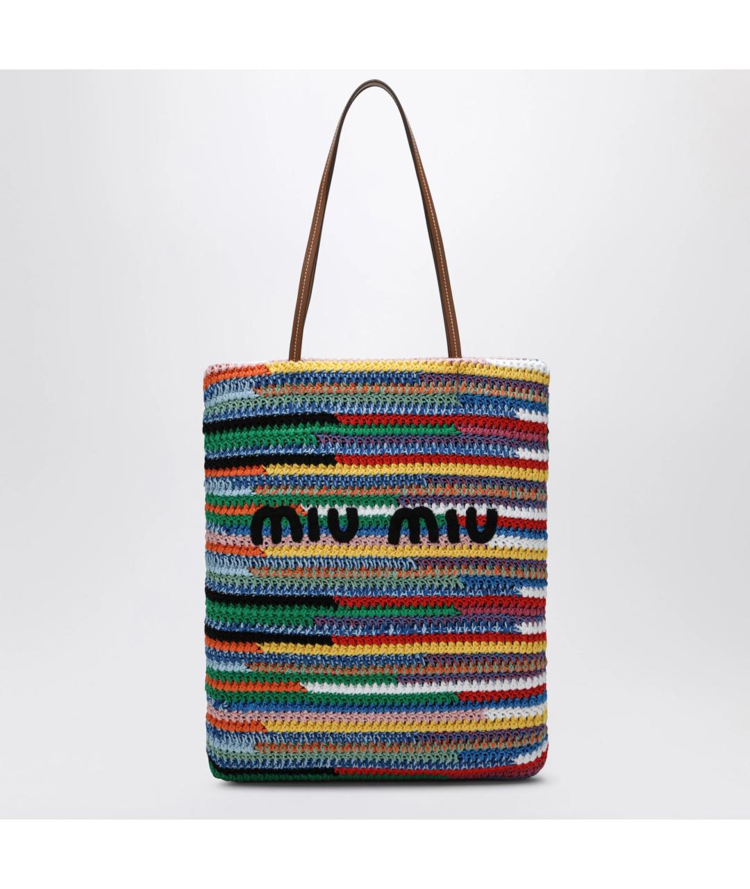 MIU MIU Мульти хлопковая сумка тоут, фото 3