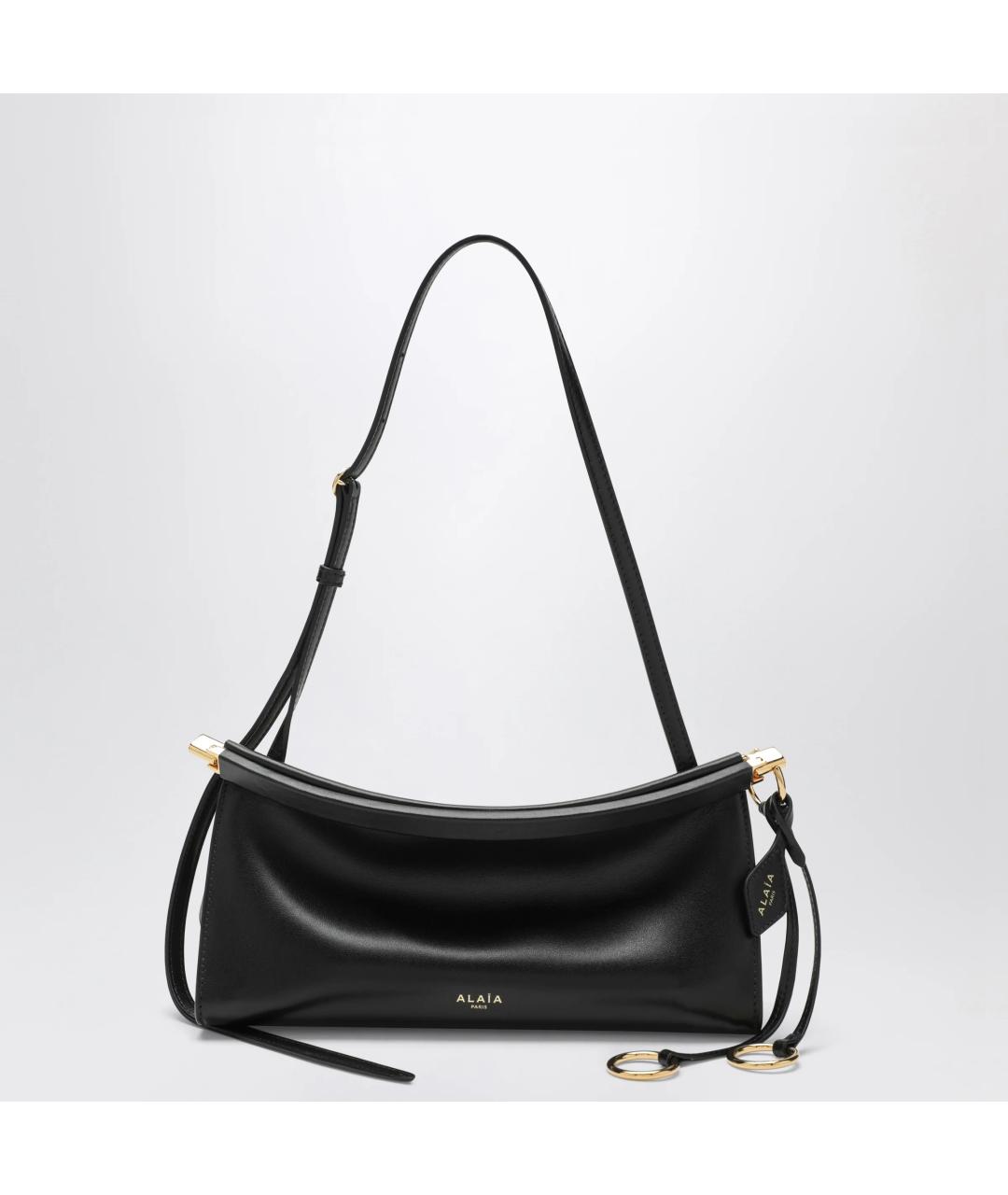 ALAIA Черная кожаная сумка через плечо, фото 3