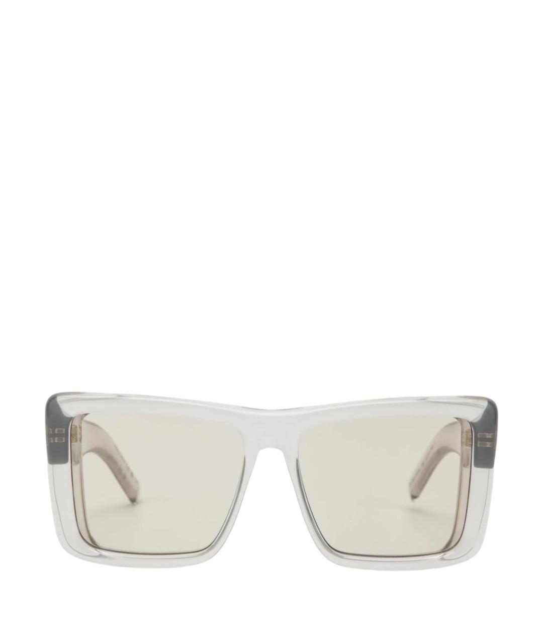 SAINT LAURENT Бежевые пластиковые солнцезащитные очки, фото 1