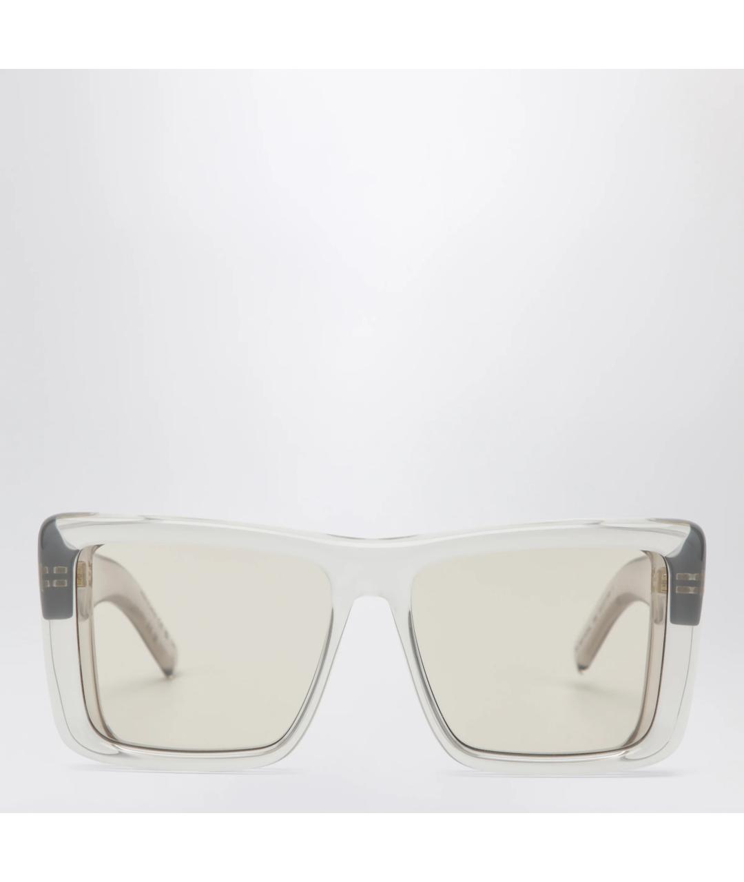 SAINT LAURENT Бежевые пластиковые солнцезащитные очки, фото 3