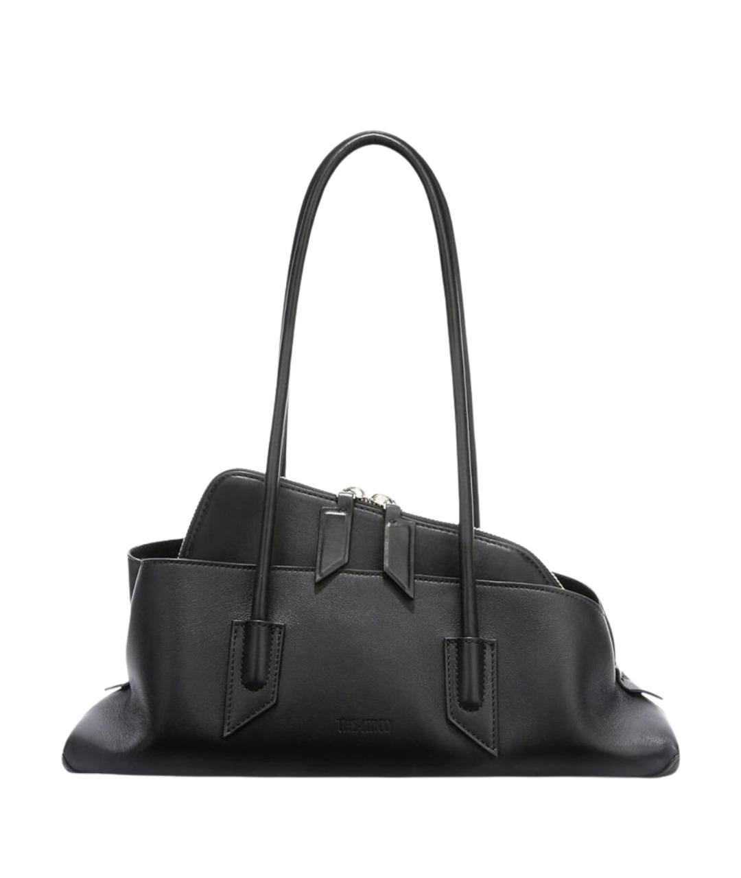 THE ATTICO Черная кожаная сумка через плечо, фото 1