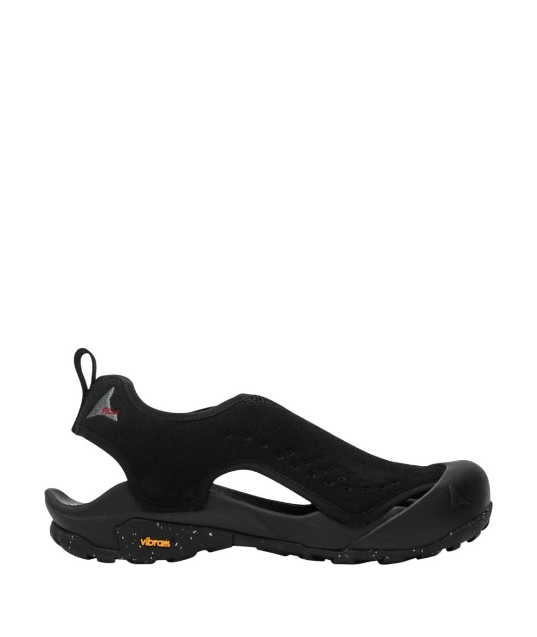 ROA Черные синтетические сандалии, фото 1