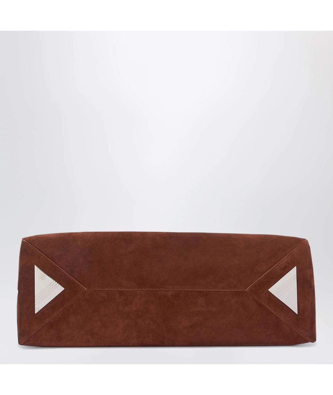 THE ATTICO Коричневая замшевая сумка тоут, фото 2