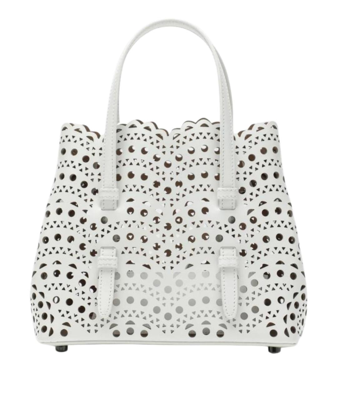 ALAIA Белая кожаная сумка тоут, фото 1