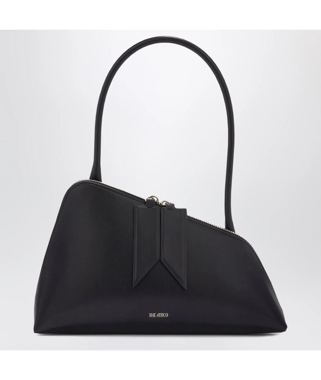 THE ATTICO Черная кожаная сумка через плечо, фото 3