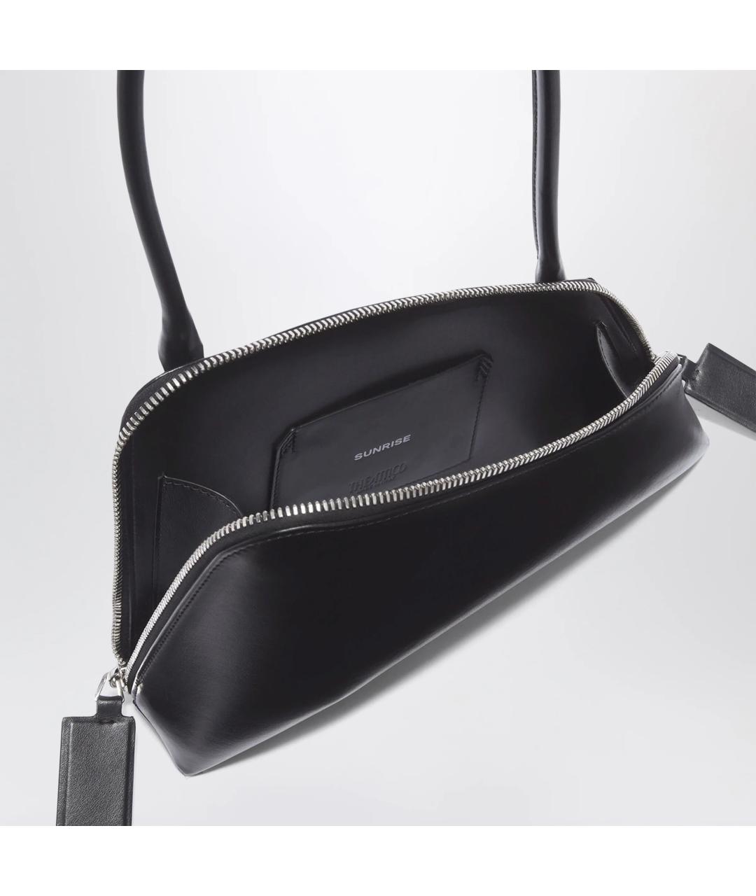 THE ATTICO Черная кожаная сумка через плечо, фото 2