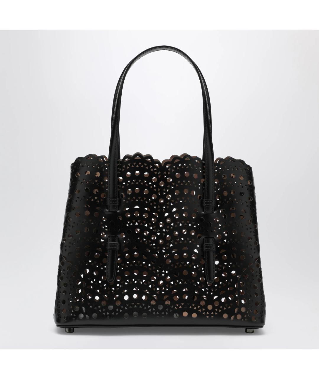 ALAIA Черная кожаная сумка тоут, фото 3