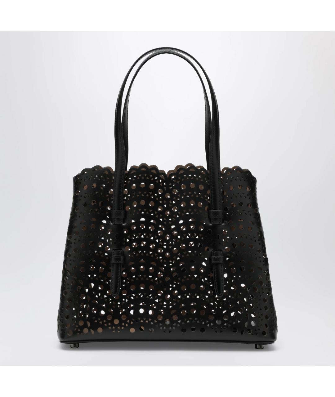 ALAIA Черная кожаная сумка тоут, фото 2