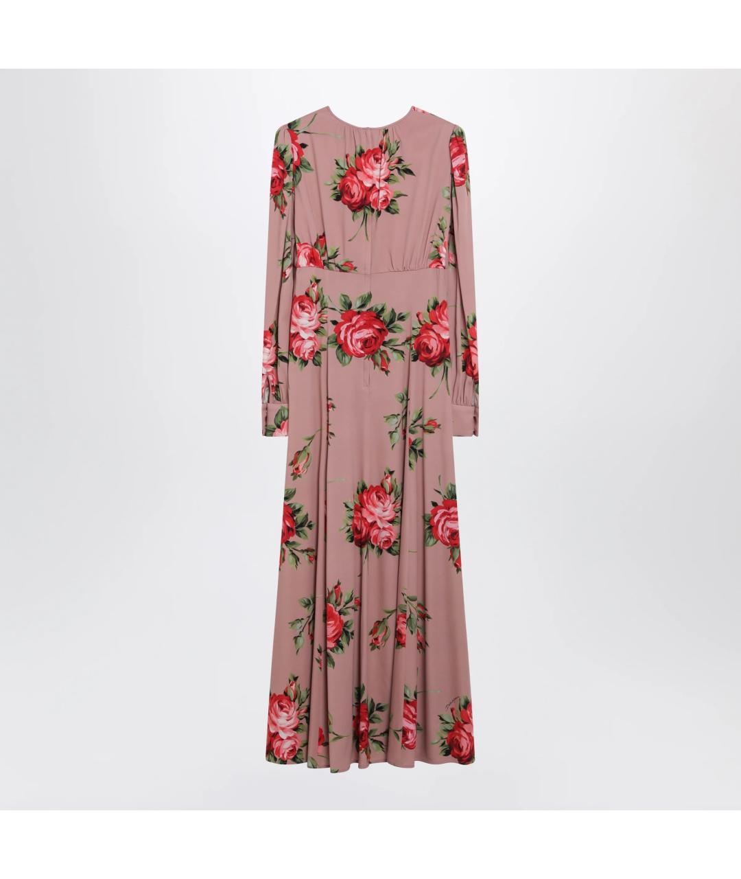 DOLCE&GABBANA Розовое шелковое платье, фото 2