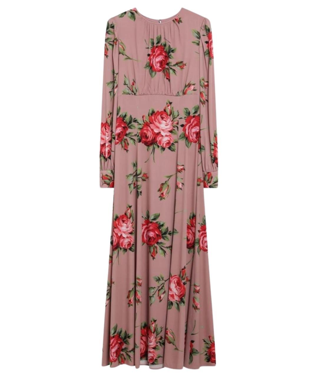 DOLCE&GABBANA Розовое шелковое платье, фото 1