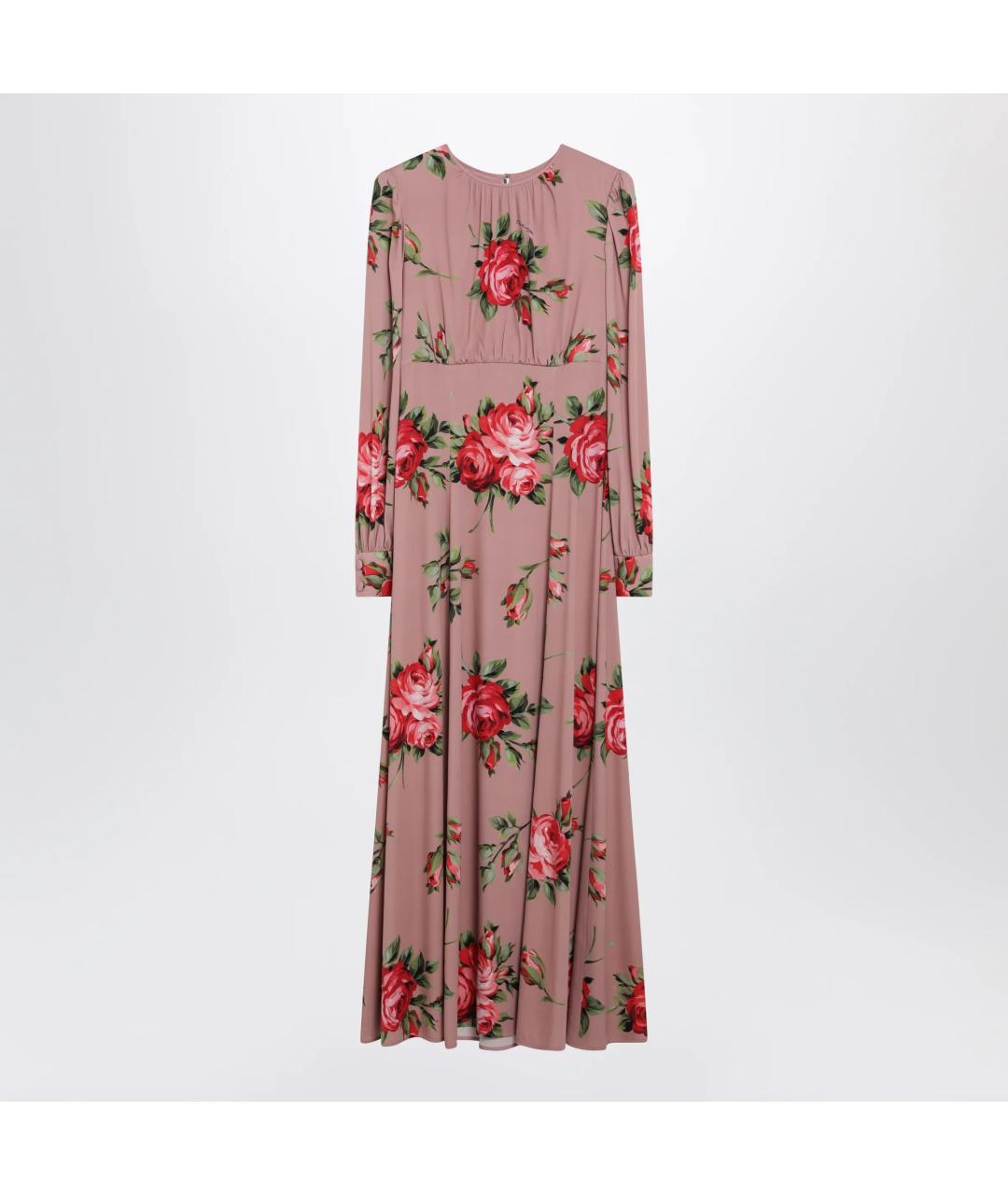 DOLCE&GABBANA Розовое шелковое платье, фото 3