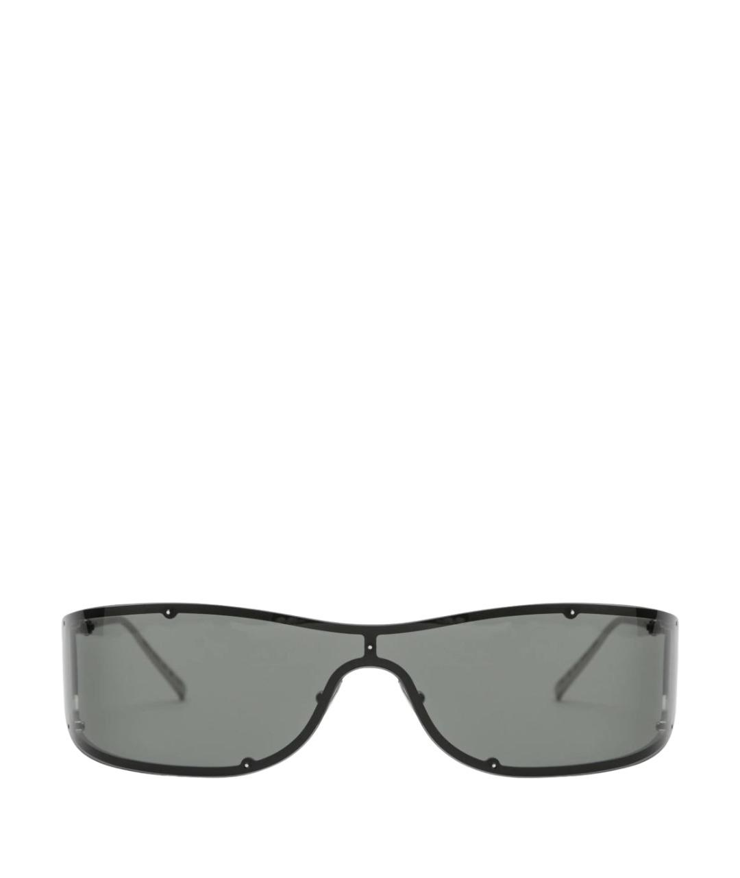 SAINT LAURENT Серые металлические солнцезащитные очки, фото 1