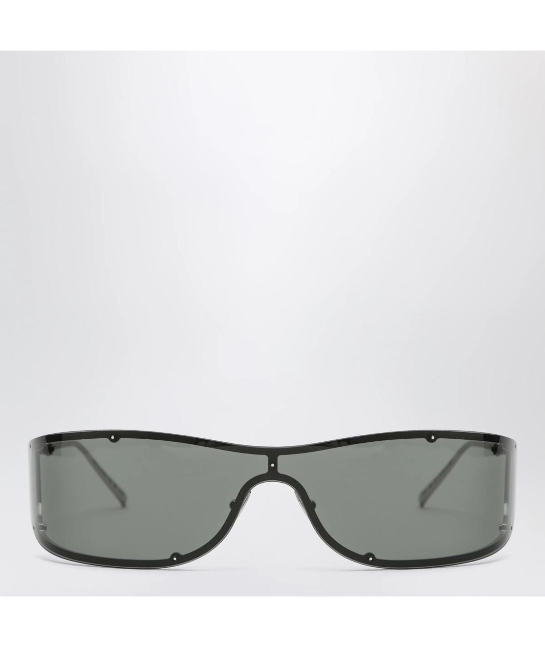 SAINT LAURENT Серые металлические солнцезащитные очки, фото 3