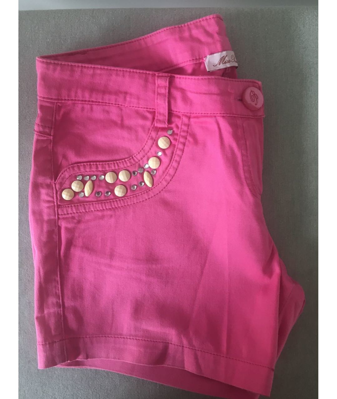 MISS BLUMARINE Розовые хлопковые брюки и шорты, фото 4