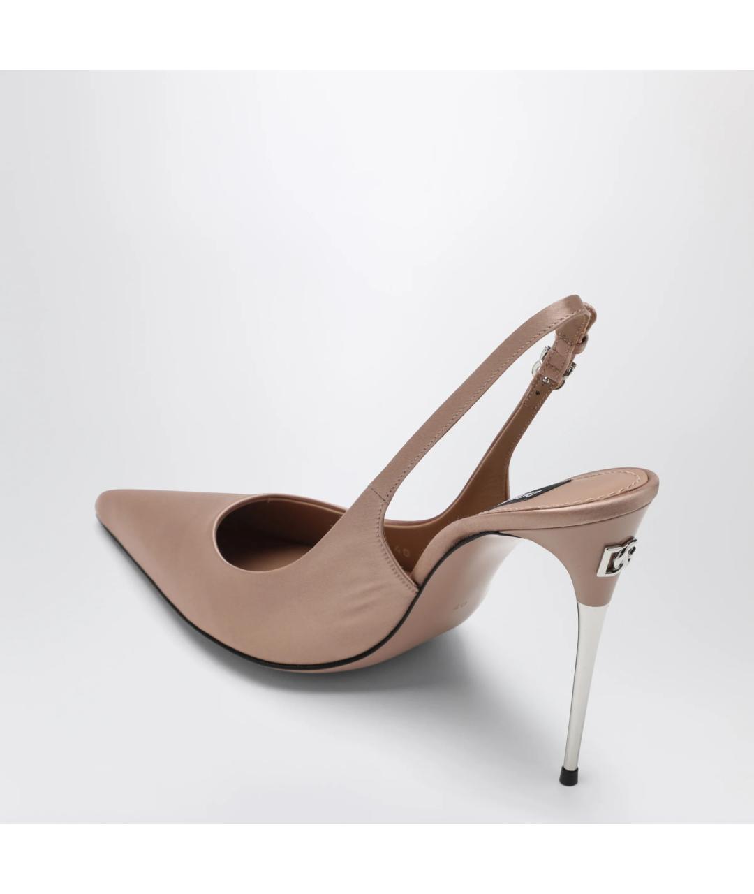 DOLCE&GABBANA Бежевые текстильные туфли, фото 2