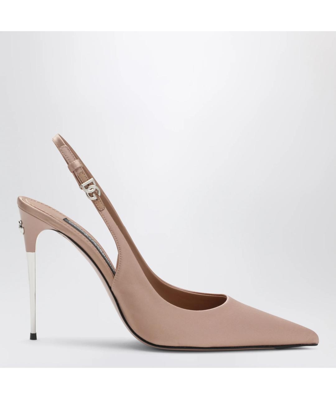 DOLCE&GABBANA Бежевые текстильные туфли, фото 3