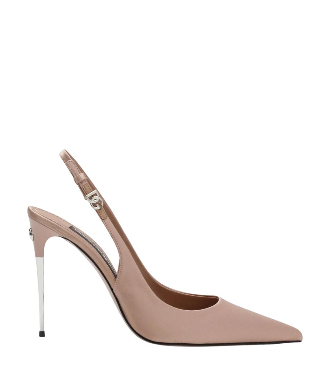 DOLCE&GABBANA Бежевые текстильные туфли, фото 1