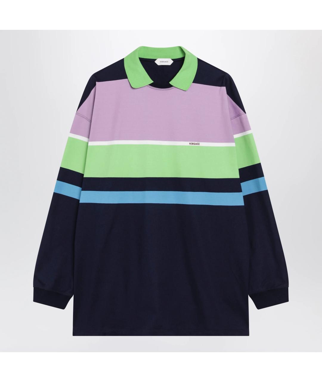 VERSACE Мульти хлопковое повседневное платье, фото 3