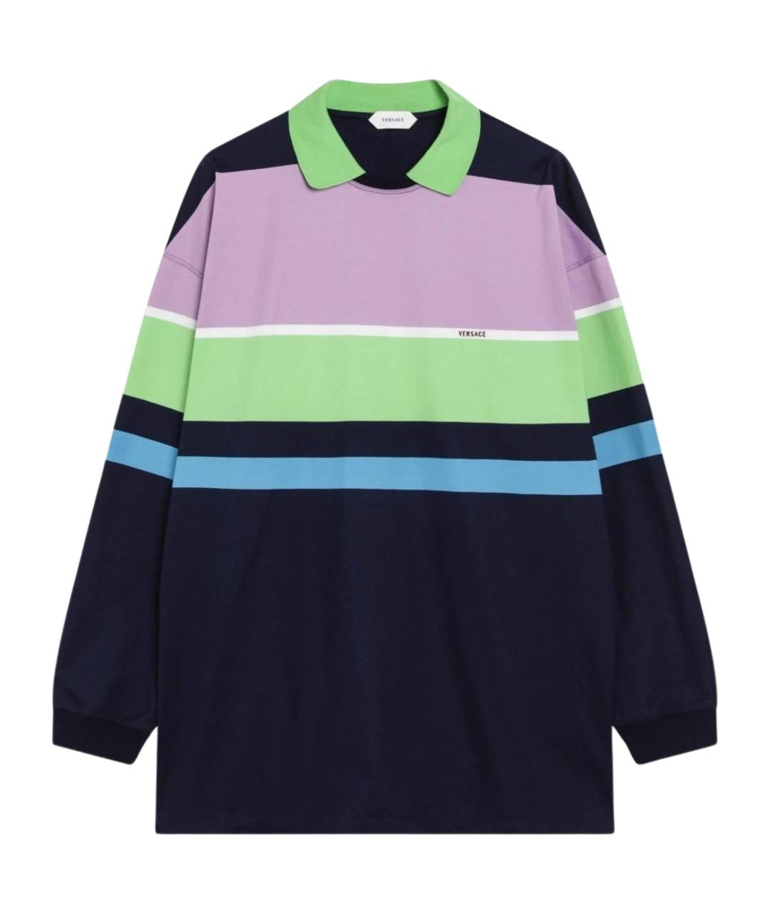 VERSACE Мульти хлопковое повседневное платье, фото 1