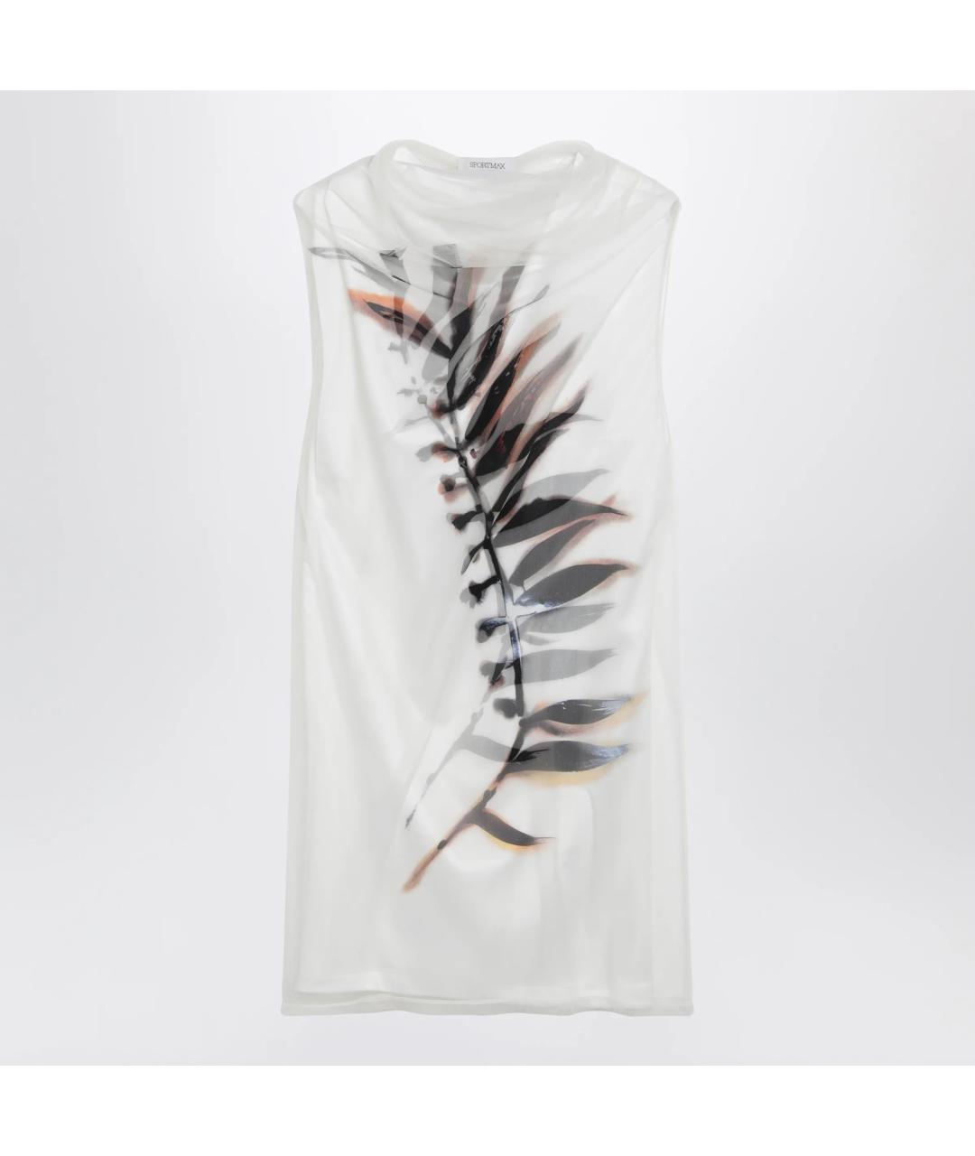 SPORTMAX Белое повседневное платье, фото 3