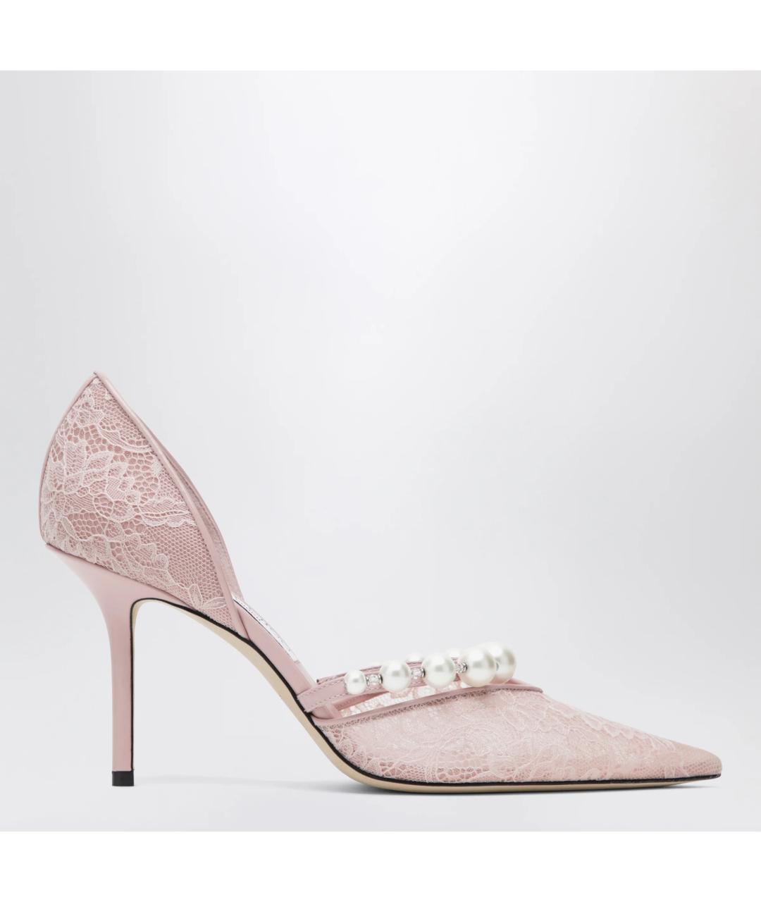 JIMMY CHOO Розовые текстильные туфли, фото 3