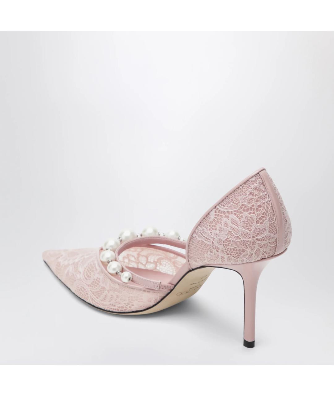 JIMMY CHOO Розовые текстильные туфли, фото 2