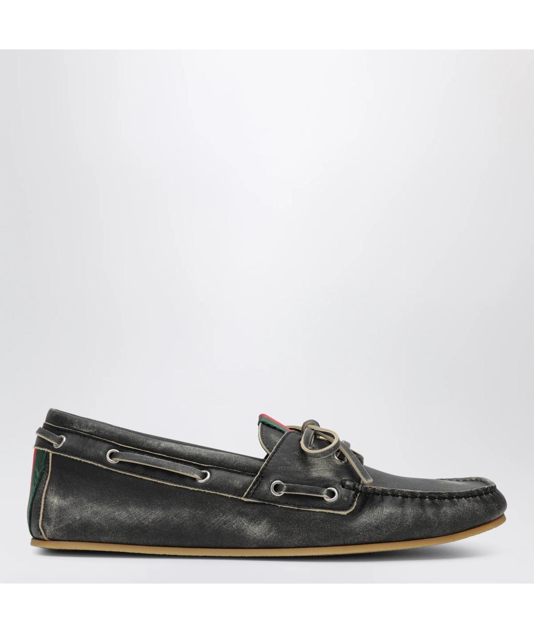 GUCCI Черные кожаные лоферы, фото 3