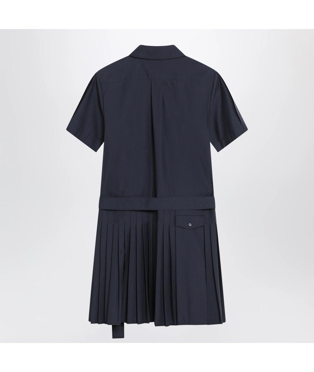 LOEWE Темно-синее хлопковое повседневное платье, фото 2