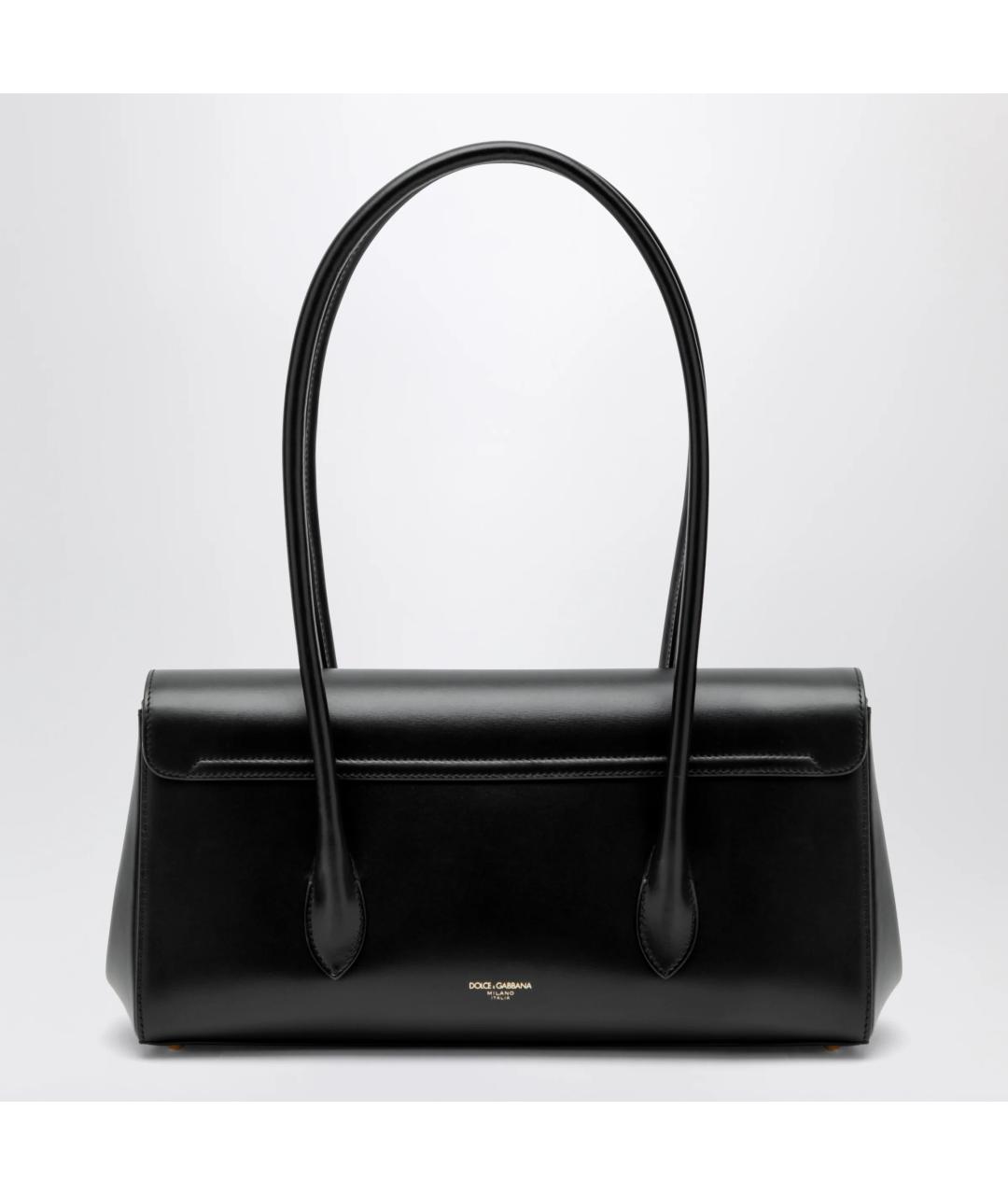 DOLCE&GABBANA Черная кожаная сумка через плечо, фото 2