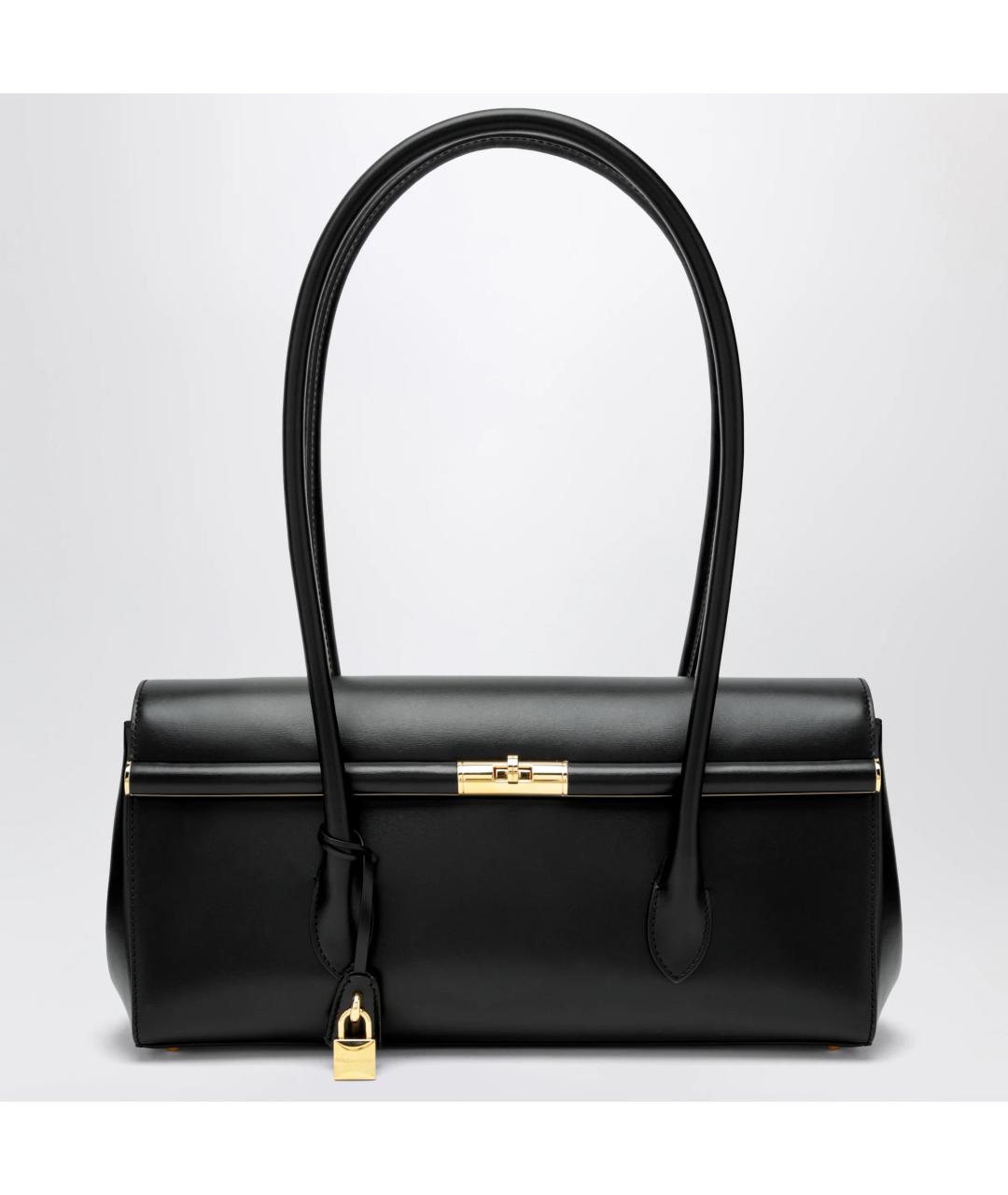 DOLCE&GABBANA Черная кожаная сумка через плечо, фото 3