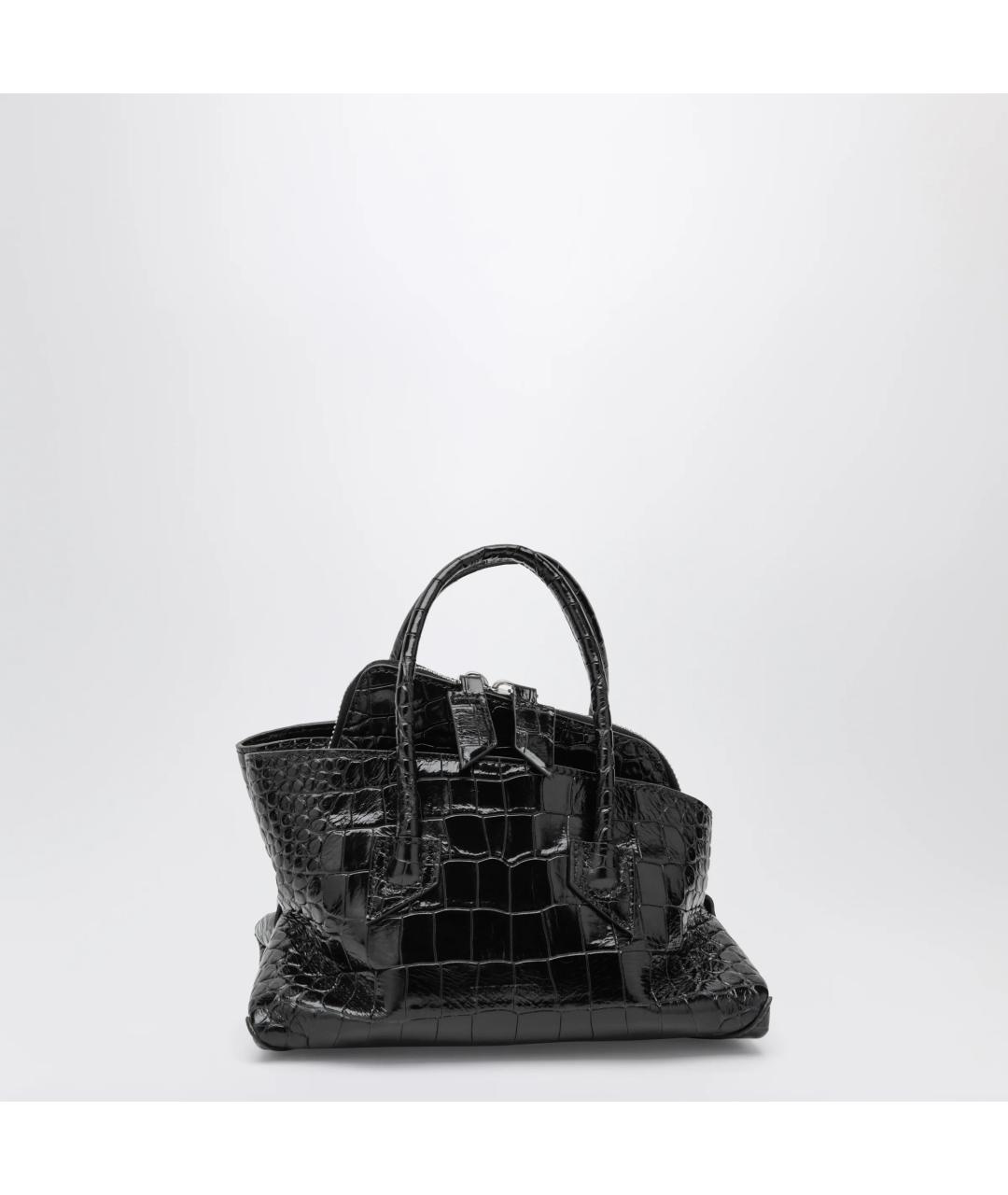 THE ATTICO Черная кожаная сумка тоут, фото 3