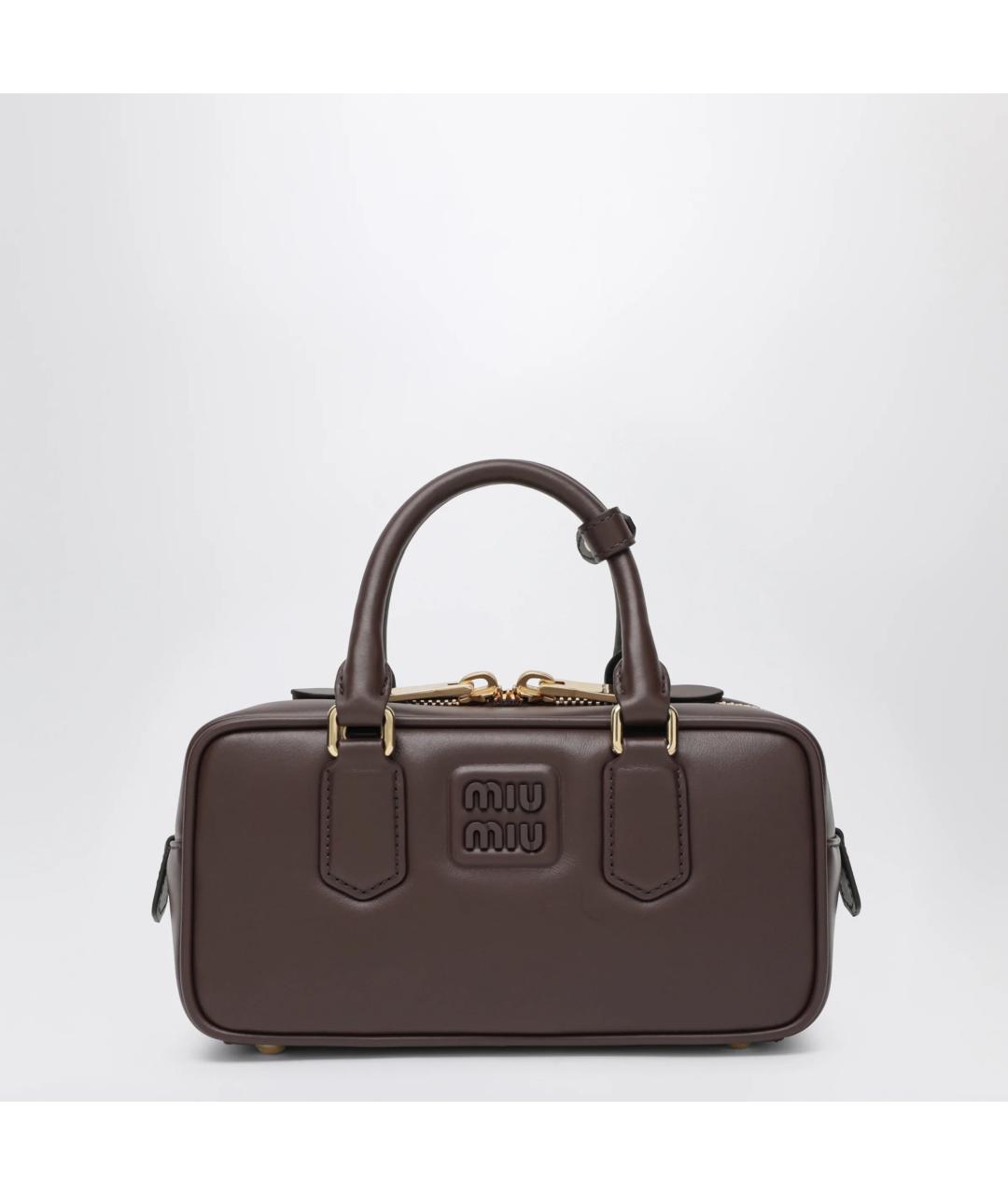 MIU MIU Коричневая кожаная сумка тоут, фото 3