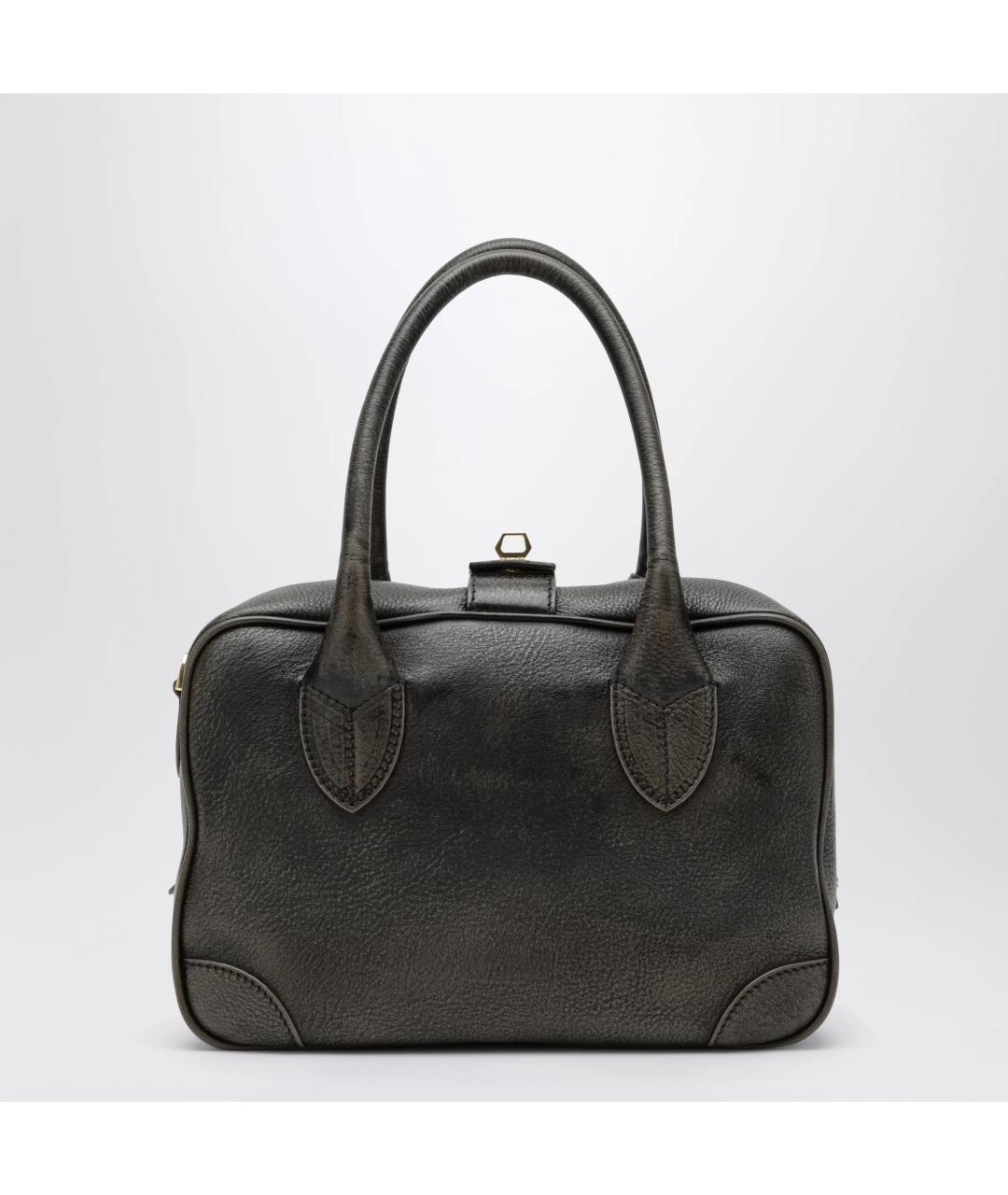 GOLDEN GOOSE DELUXE BRAND Коричневая кожаная сумка тоут, фото 2