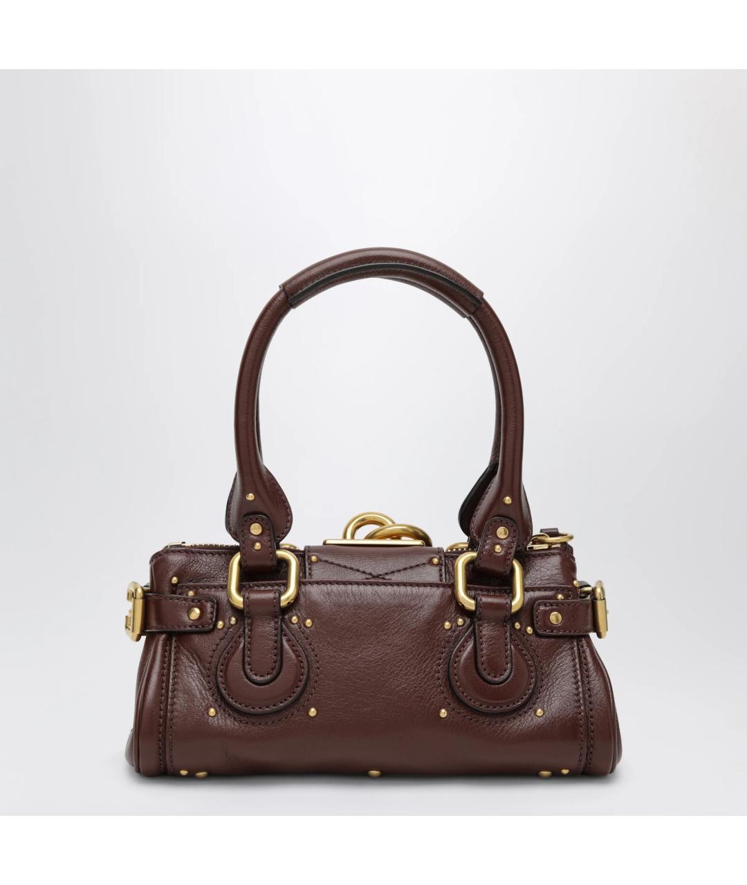 CHLOE Коричневая кожаная сумка через плечо, фото 2