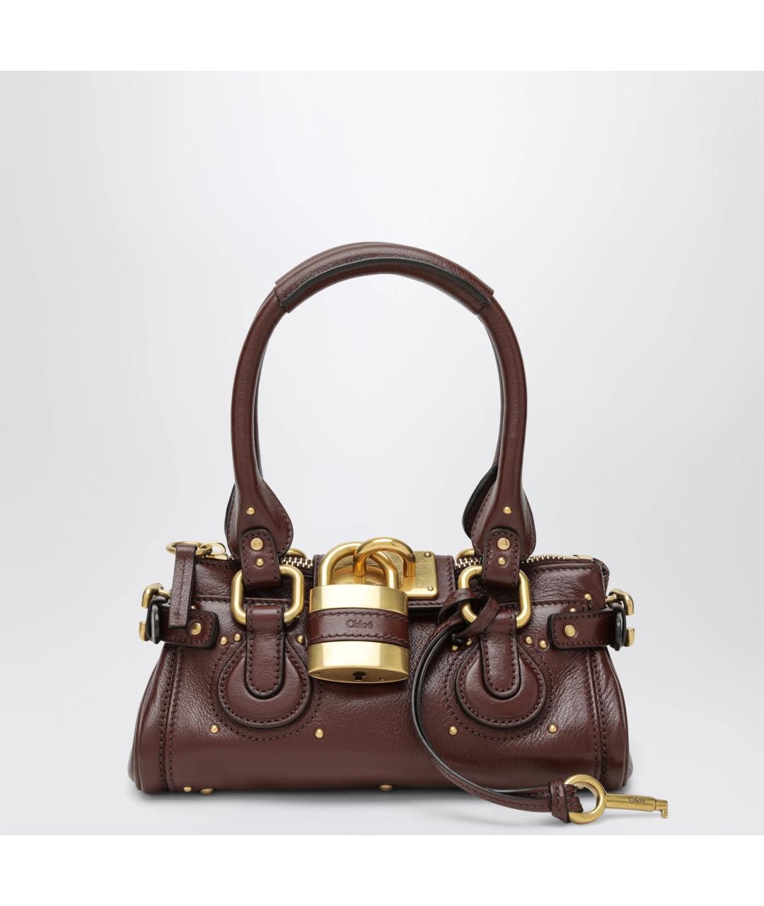 CHLOE Коричневая кожаная сумка через плечо, фото 3